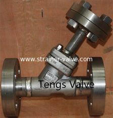 1500 LB Forged Stainless Steel Flanged Strainer Y Type A182-F316 with Flange Drain Valve