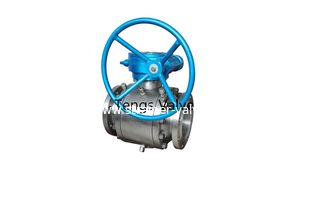 Forged steel A105 N trunnion mounted flanged bevel gear ball valve