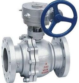 ANSI carbon steel flanged ends worm gear operating float ball valves