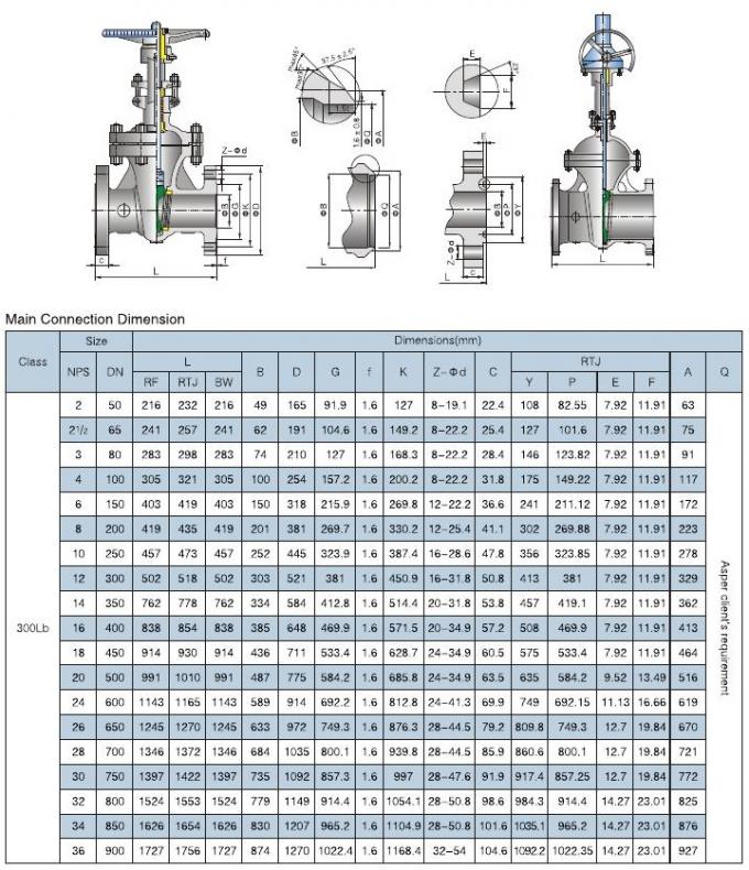 API cast steel flanged ends flexible wedge gate valve ANSI 300lbs for