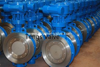 Cast Steel Wafer Type Triple Eccentric (Offset) Manual Butterfly Valve Class150 Class300 Class600