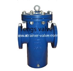 Ansi & Din Standards Cast / Ductile Iron Flanged Epoxy Coat Basket Filter, Basket Strainer