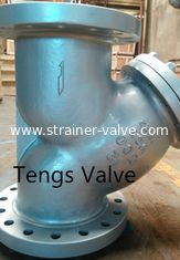 API Cast Carbon Stainless Steel CLASS 300LBS Double Flanged RF Y Type Strainer