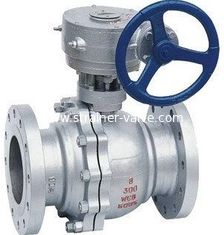 ANSI carbon steel flanged ends worm gear operating float ball valves