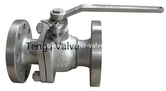 ANSI standard cast steel split 2pcs body flanged floating ball valve