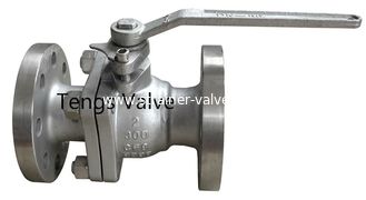 ANSI Standard Cast Steel Split 2pcs Body Flanged Floating Ball Valve