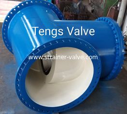 T Type Strainer, Welded, Carbon Steel,  Fabricated Steel Flanged Ends T Strainers, ANSI 150LB, Large Size