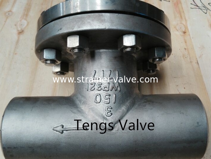 Welded Stainless Steel T Type Strainer, Fabricated Steel Bw Ends T