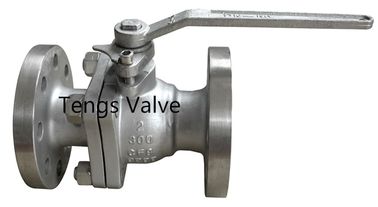 Cast Stainless Steel 2pc Split Body Side Entry Design Flanged Ends Lever Floating Ball Valve