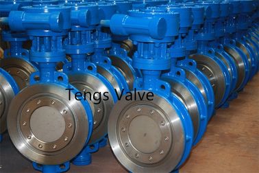 Cast Steel Wafer Type Triple Eccentric (Offset) Manual Butterfly Valve Class150 Class300 Class600