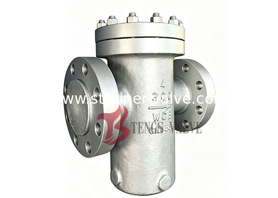 ANSI 900LB Flanged RF Basket Strainer – A216-WCB Body, SS316 Screen, Bolted Cover