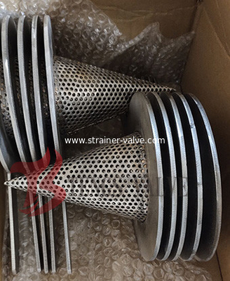 Stainless Steel 316 Temporary Strainer Conical Type Flange to Pn16 For Suction Pump